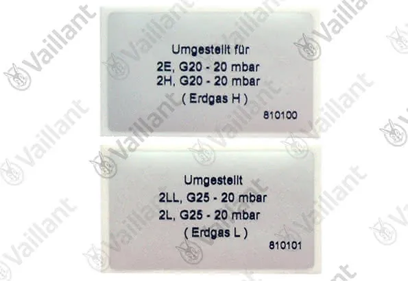 Umstellsatz, P -> E/LL Vaillant-Nr. 202012