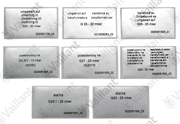 Umstellsatz, E <-> LL Vaillant-Nr. 0020056258