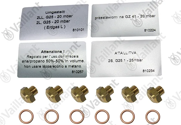 Düsenwechselsatz, 6 Düsen-D 1,73 Vaillant-Nr. 200134