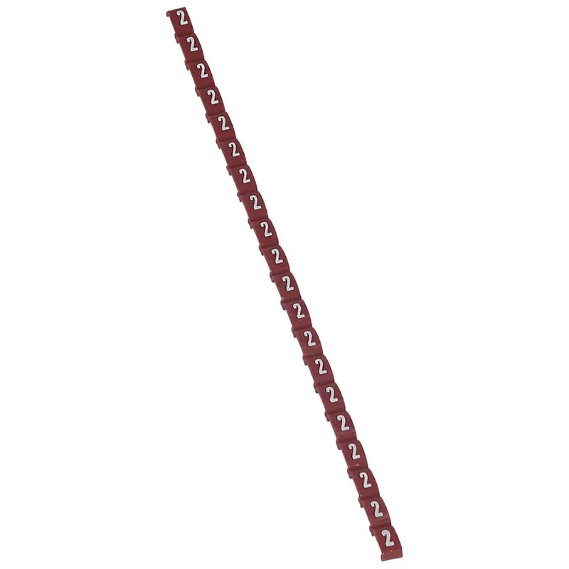 Legrand Etikett 038402 DUPLIX rot "2"