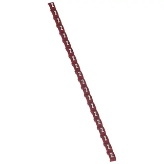 Legrand Etikett 038402 DUPLIX rot "2"