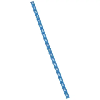 Legrand Etikett 038406 DUPLIX blau "6"
