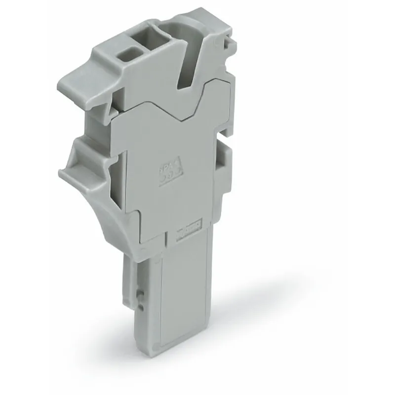 WAGO 1-Leiter-Federleisten-Anfangsmodul Push-in CAGE CLAMP® 4 mm? grau 2022-161