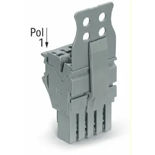 WAGO 1-Leiter-Federleiste Push-in CAGE CLAMP® 4 mm? grau 2022-101/142-000