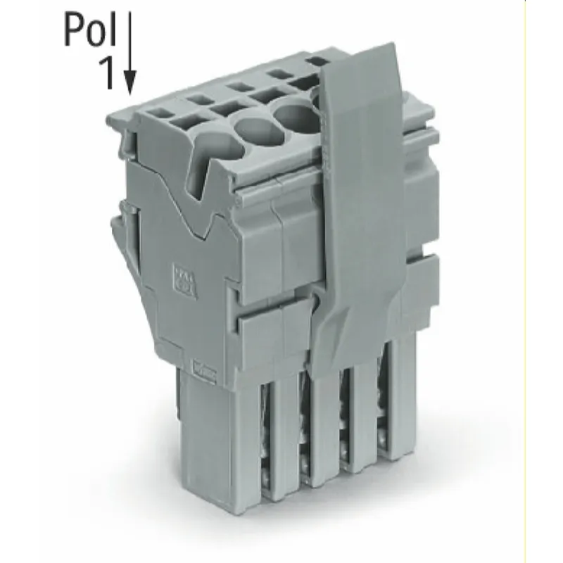 WAGO 1-Leiter-Federleiste Push-in CAGE CLAMP® 4 mm? grau 2022-101/122-000
