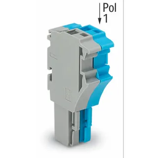 WAGO 1-Leiter-Federleiste Push-in CAGE CLAMP® 4 mm? grau/blau/grün-gelb 2022-102/000-038