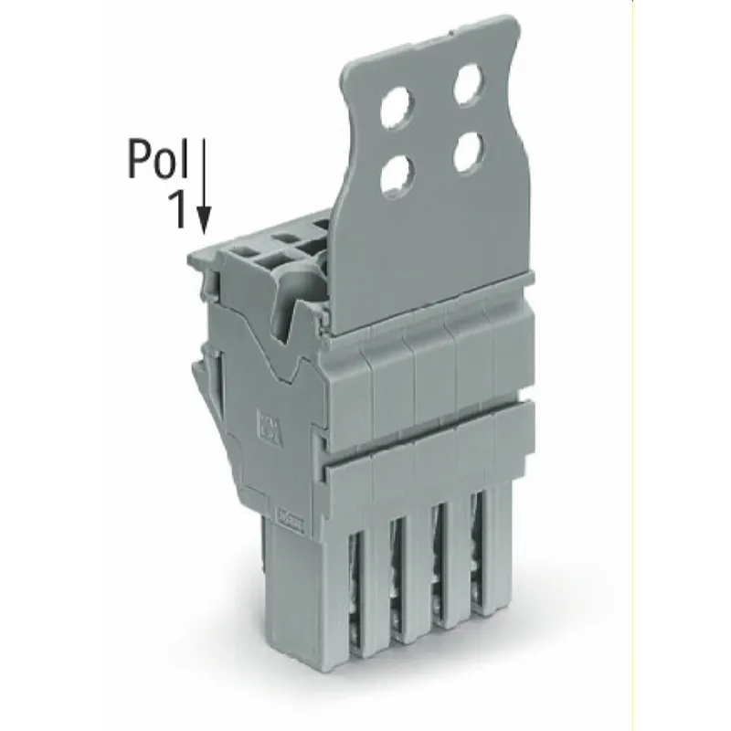WAGO 1-Leiter-Federleiste Push-in CAGE CLAMP® 4 mm? grau 2022-101/132-000