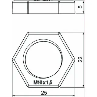 OBO Gegenmutter 116 M M16 PA silbergrau – Bild 2