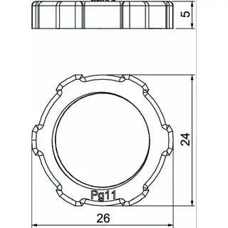 OBO Gegenmutter 116 PG11 lichtgrau – Bild 2