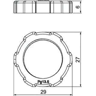 OBO Gegenmutter 116 VDE PG13,5 lichtgrau – Bild 2
