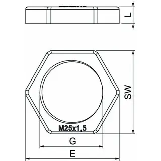 OBO Gegenmutter 116 M M25 PA silbergrau – Bild 2