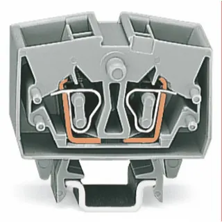 WAGO 4 Leiter Mini Durchgangsklemme 264-721 TS15 2,5qmm grau