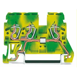 WAGO 3 Leiter Schutzleiterklemme 870-687 COMPACT PE grün-gelb