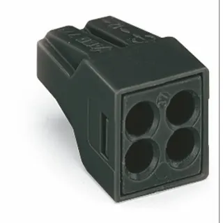 WAGO Verbindungsdosenklemme 4polig 0,75-2,5qmm bis 150°C schwarz
