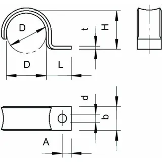 OBO Befestigungsschelle WN7855A4 einlappig 4mm – Bild 2