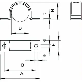 OBO Befestigungsschelle WN7855B4 zweilappig 4mm – Bild 2