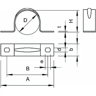 OBO Befestigungsschelle 605 8mm zweilappig – Bild 2