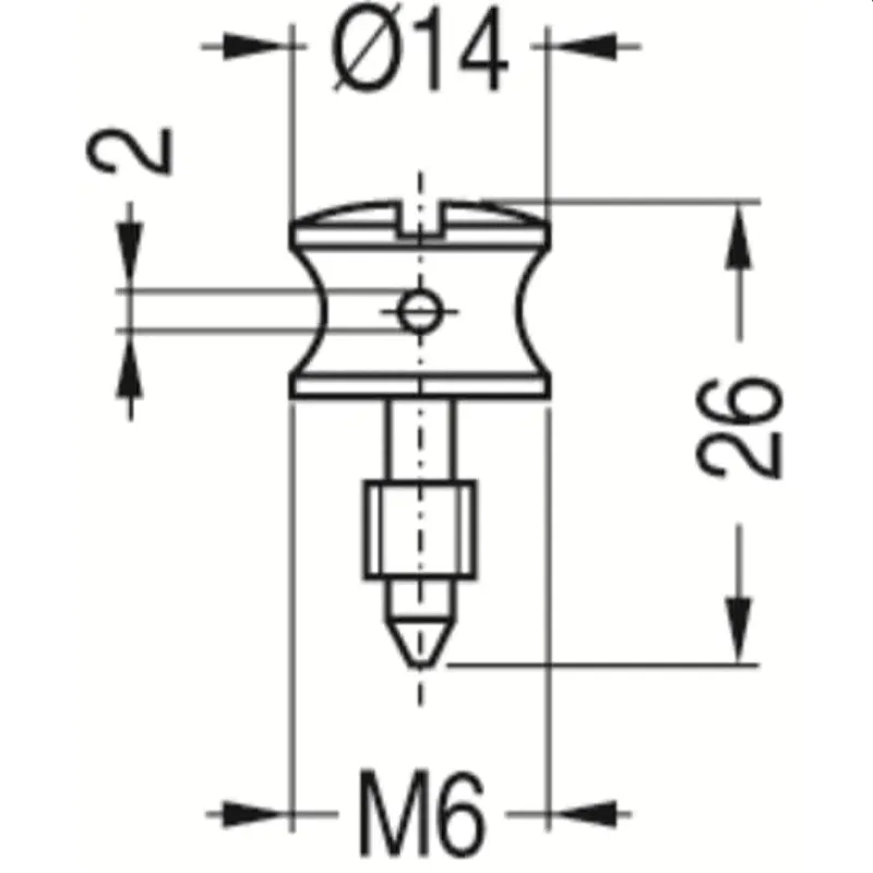 ABB Striebel & John ZMSIM6 Schraube M6 PVC für Abdeckplatte