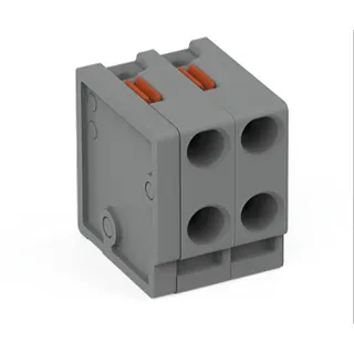WAGO 2-Leiter-Federleiste Drücker PUSH WIRE® grau 252-302