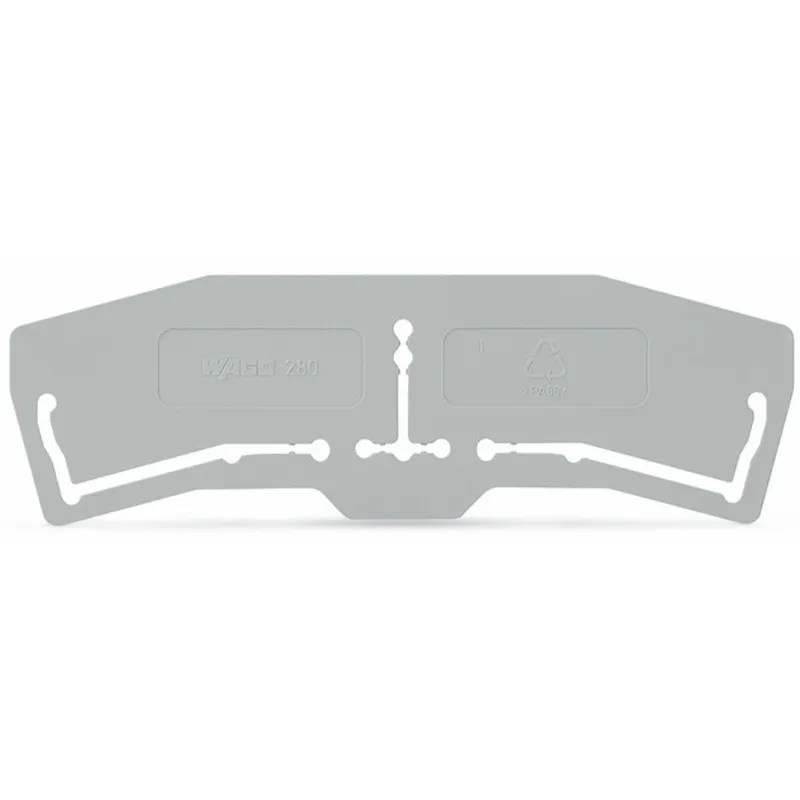 WAGO Trennwand 1 mm dick 3 mm überstehend grau 280-394