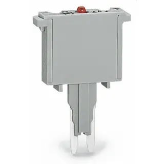 WAGO Sicherungsstecker mit eingelöteter Miniatursicherung mit Leuchtanzeige grau 280-850/281-415