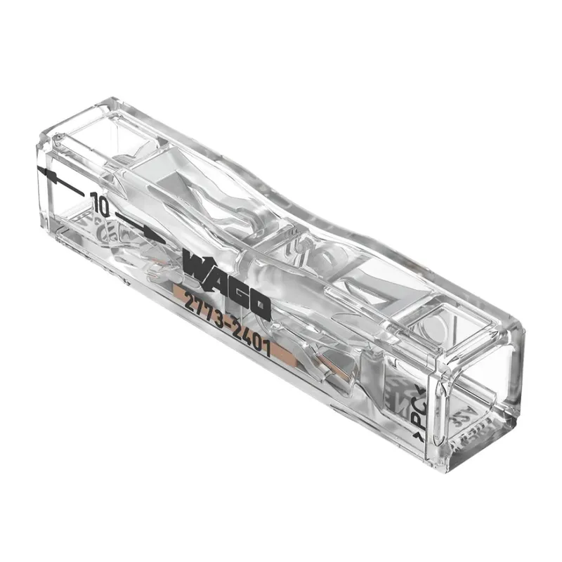 WAGO Durchgangsverbinder zum Stecken für ein- und mehrdrähtige Leiter max. 4 mm? transparent 2773-2401