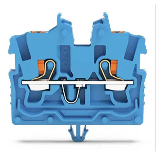 WAGO 2-Leiter-Mini-Durchgangsklemme mit Drücker 1 mm? blau 2250-314