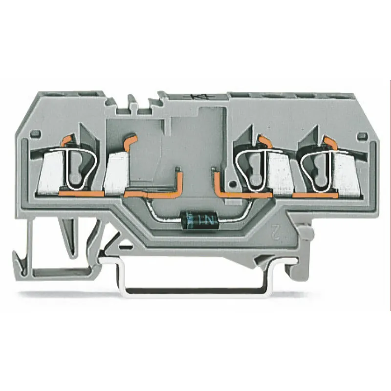 WAGO Bauelementklemme 3 Leiter mit Diode 1N4007 grau 280-673/281-411