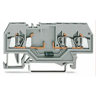 WAGO Bauelementklemme 3 Leiter mit Diode 1N4007 grau 280-673/281-411