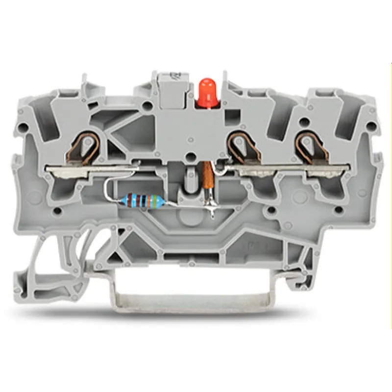 WAGO Bauelementklemme 3 Leiter LED rot grau 2001-1321/1000-413