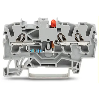 WAGO Bauelementklemme 3 Leiter LED rot grau 2002-1321/1000-413