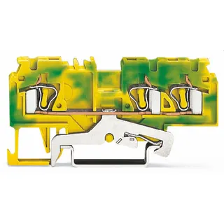 WAGO 3-Leiter-Schutzleiterklemme 4 mm? seitliche und mittige Beschriftung grün-gelb 880-687/999-940