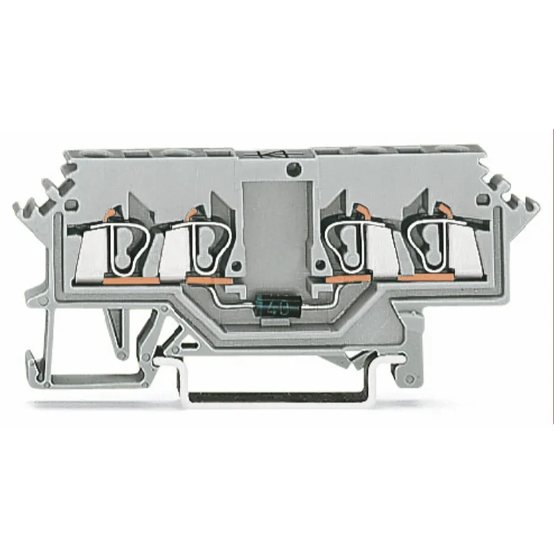 WAGO Bauelementklemme 4 Leiter mit Diode 1N4007 grau 280-623/281-411