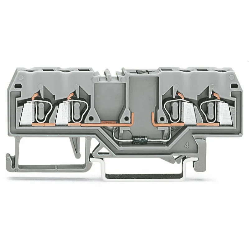WAGO Bauelementklemme 4 Leiter mit Diode 1N4007 grau 280-815/281-411