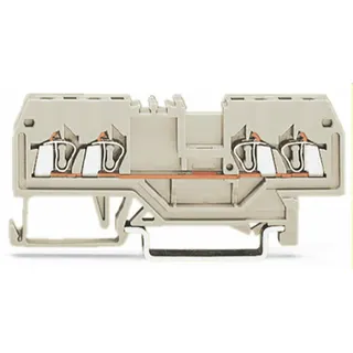 WAGO 4-Leiter-Durchgangsklemme 1,5 mm? für Anwendungen Ex e II geeignet lichtgrau 279-994