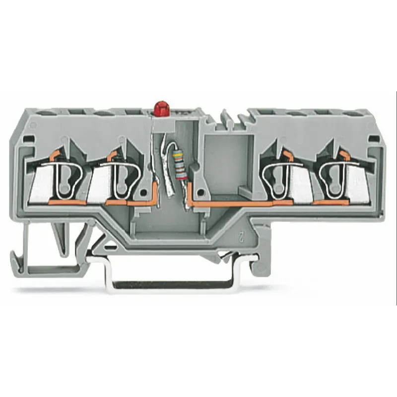 WAGO Bauelementklemme 4 Leiter LED rot grau 280-658/281-434
