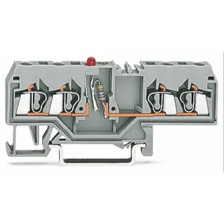WAGO Bauelementklemme 4 Leiter LED rot grau 280-658/281-413
