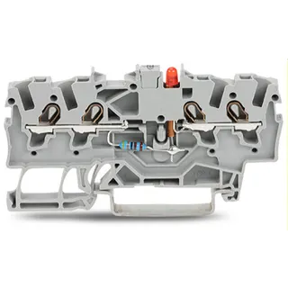 WAGO Bauelementklemme 4 Leiter LED rot grau 2001-1421/1000-413