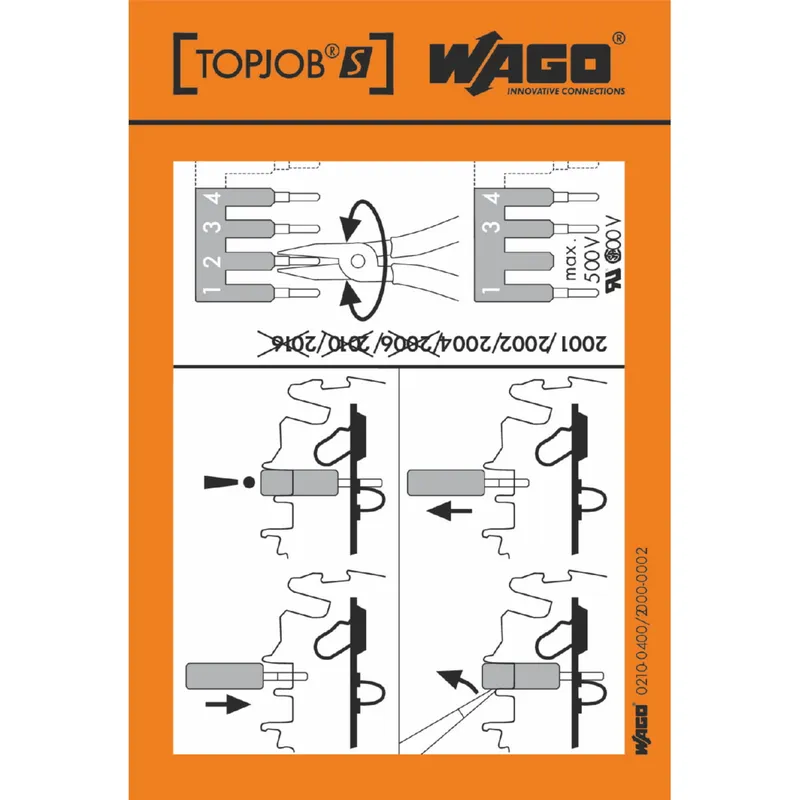 WAGO Handhabungsaufkleber 210-400/2000-002