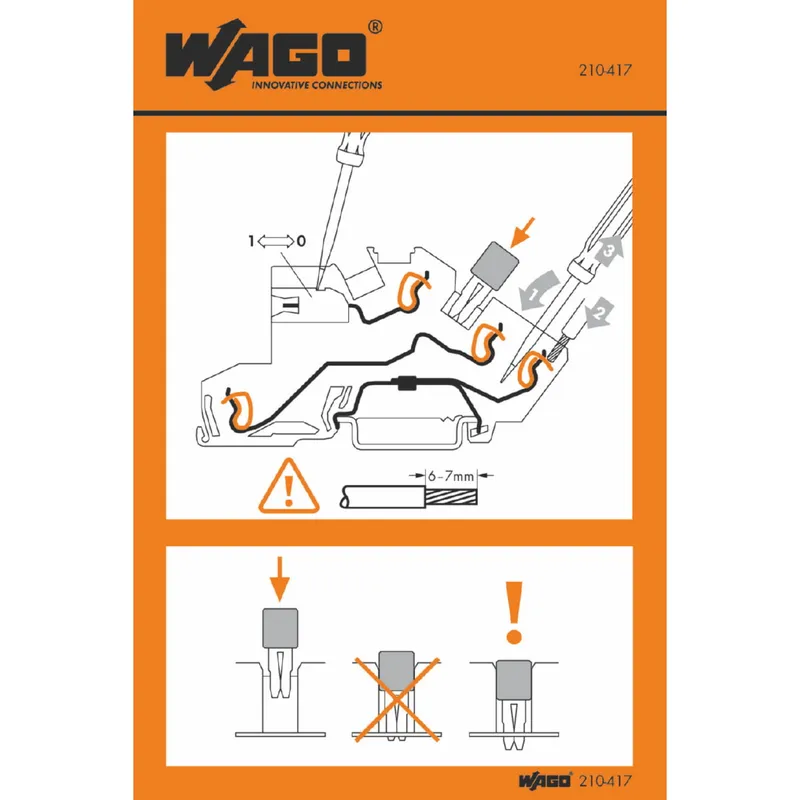 WAGO Handhabungsaufkleber 210-417