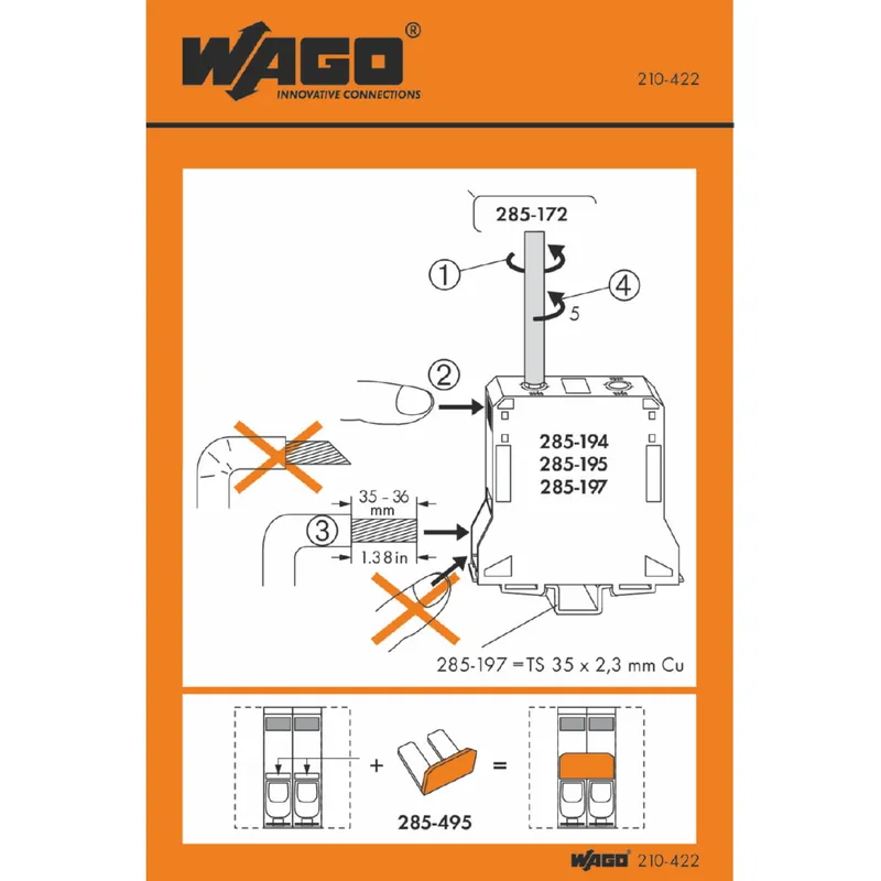 WAGO Handhabungsaufkleber 210-422