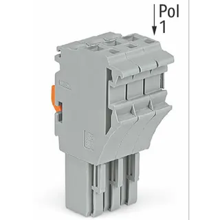 WAGO 1-Leiter-Federleiste Push-in CAGE CLAMP® 4 mm? grau 2022-102/999-953