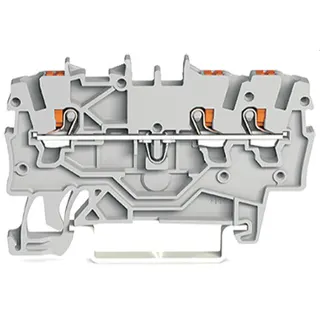 WAGO 3-Leiter-Durchgangsklemme mit Drücker 1 mm? grau 2200-1301