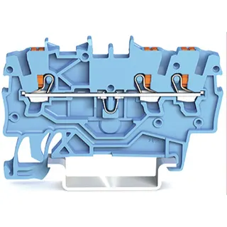 WAGO 3-Leiter-Durchgangsklemme mit Drücker 1 mm? blau 2200-1304