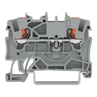 WAGO 2-Leiter-Durchgangsklemme mit Drücker 1,5 mm? grau 2201-1201