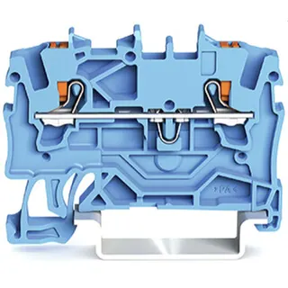 WAGO 2-Leiter-Durchgangsklemme mit Drücker 1,5 mm? blau 2201-1204