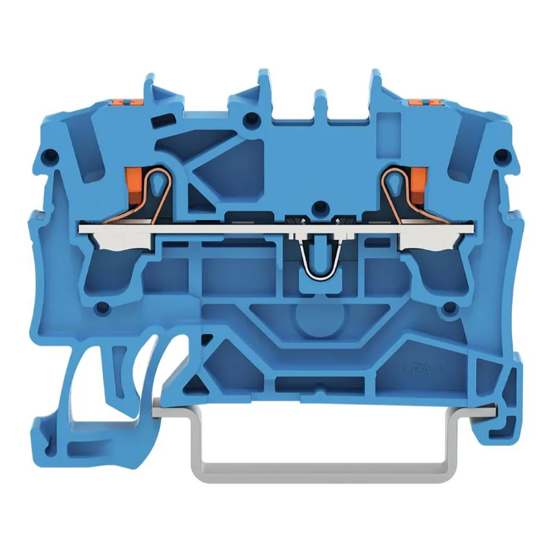 WAGO 2-Leiter-Durchgangsklemme mit Drücker 2,5 mm? blau 2202-1204