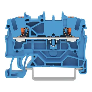 WAGO 2-Leiter-Durchgangsklemme mit Drücker 2,5 mm? blau 2202-1204