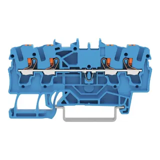 WAGO 4-Leiter-Durchgangsklemme mit Drücker 2,5 mm? blau 2202-1404