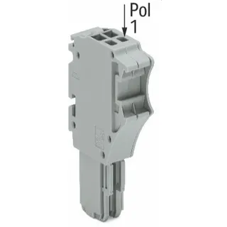WAGO 1-Leiter-Federleiste Push-in CAGE CLAMP® 1,5 mm? grau 2020-102